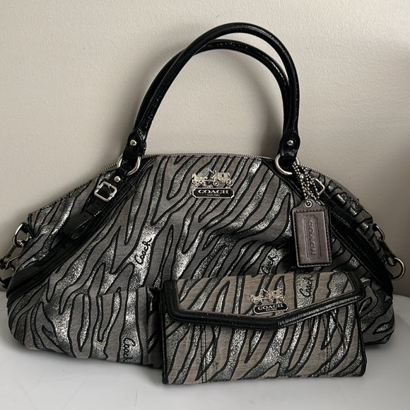 Coach Handbags - Coach Madison Sophia Satchel Large in Zebra - 15927
